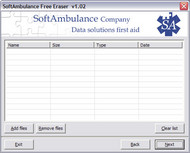 SoftAmbulance Free Eraser screenshot